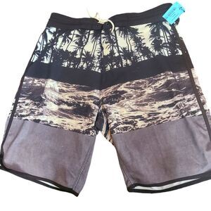 OLD NAVY CALIFORNIA Board Shorts Blk Wht Gray Men's size 34